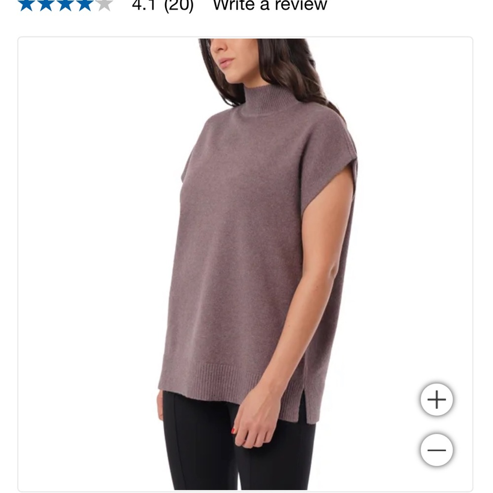 Cyrus Ladies' Sleeveless Tunic Sweater size small color iced coffee